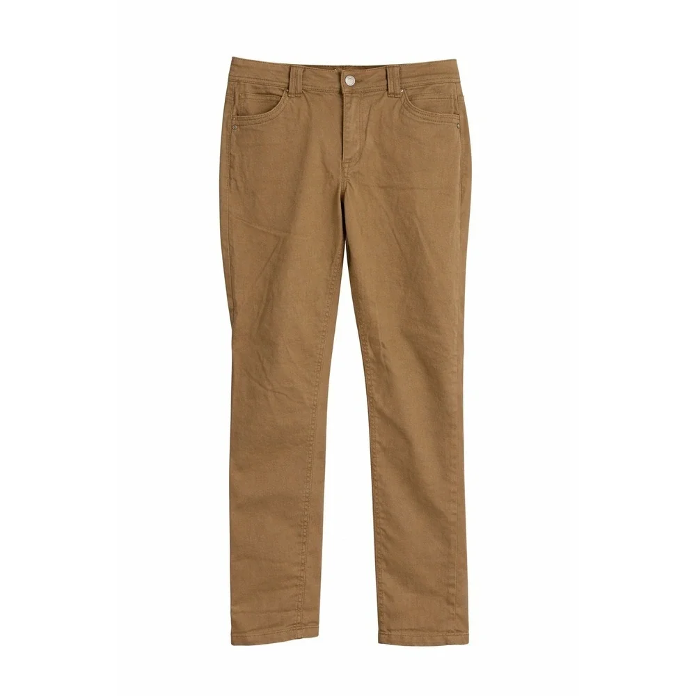 Democracy Ab Solution Skinny Jeans 8 Cocoa Brown Stretch Zip Fly - Picture 1 of 7